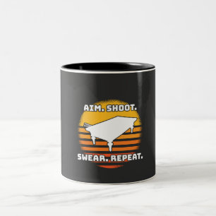 Billard Retro Vintage Zweifarbige Tasse
