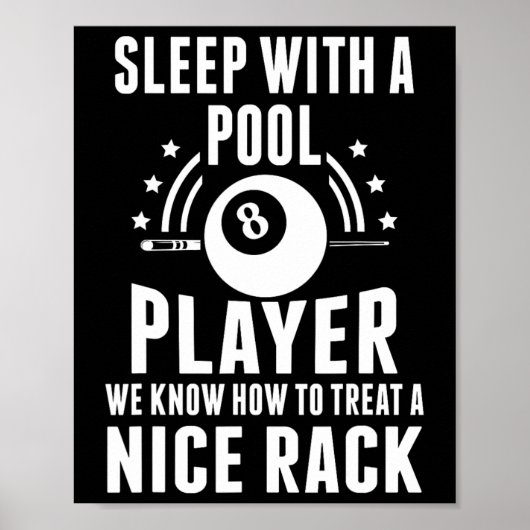 Billard-Schlaf mit Billard-Player und Billard Poster (Vorne)