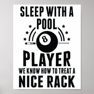 Billard-Schlaf mit Billard-Player und Billard Poster