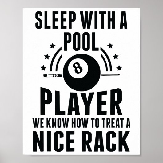 Billard-Schlaf mit Billard-Player und Billard Poster (Vorne)