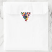 Billard / Schwimmbälle mit Drop Shadow: Runder Aufkleber (Tasche)