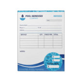 Billard-Services-Rechnung Notizblock (Rotiert)