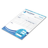 Billard-Services-Rechnung Notizblock (angewinkelt)