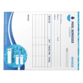 Billard-Services-Rechnung Notizblock (Vorderseite)