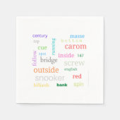 Billard-Servietten Serviette (Vorderseite)