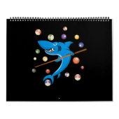 Billard Shark 8 Ball Player Pool Table Clock Kalender (Titelbild)