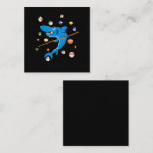 Billard Shark 8 Ball Player Pool Table Clock Quadratische Visitenkarte (Vorne/Hinten)