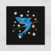 Billard Shark 8 Ball Player Pool Table Clock Quadratische Visitenkarte (Vorderseite)