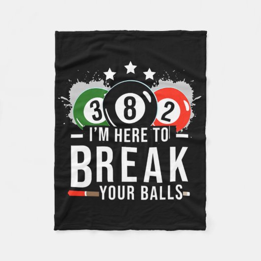 Billard Shirt - Billard Pool Break Rack Fleecedecke (Vorderseite)