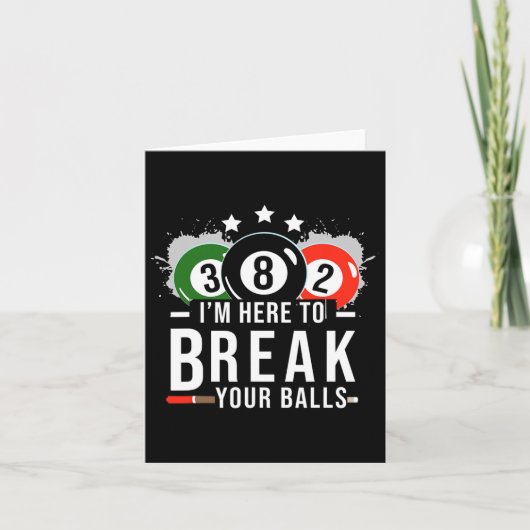 Billard Shirt - Billard Pool Break Rack Karte (Vorderseite)