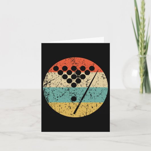 Billard Shirt - Vintager Retro Pool Karte (Vorderseite)