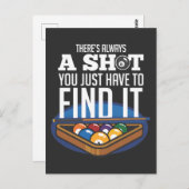 Billard Shootquote Pool Player Spaß Postkarte (Vorne/Hinten)