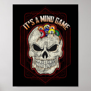 Billard Skull Pool Ein Mini-Spiel Poster
