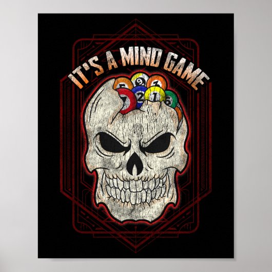 Billard Skull Pool Ein Mini-Spiel Poster (Vorne)