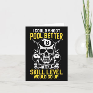 Billard Skull Pool Spiel konnte ich besser schieße Karte
