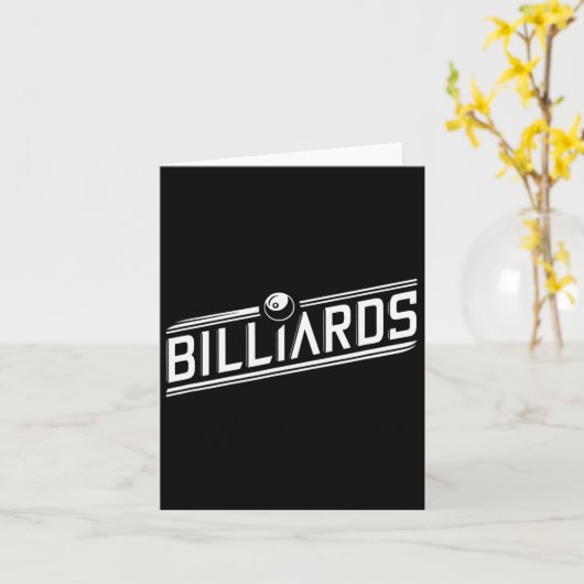 "Billard" - Sleek Angled Design Karte (Gelbe Blume)