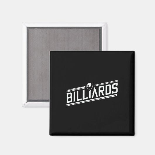 "Billard" - Sleek Angled Design Magnet (Vorderseite/Rückseite)