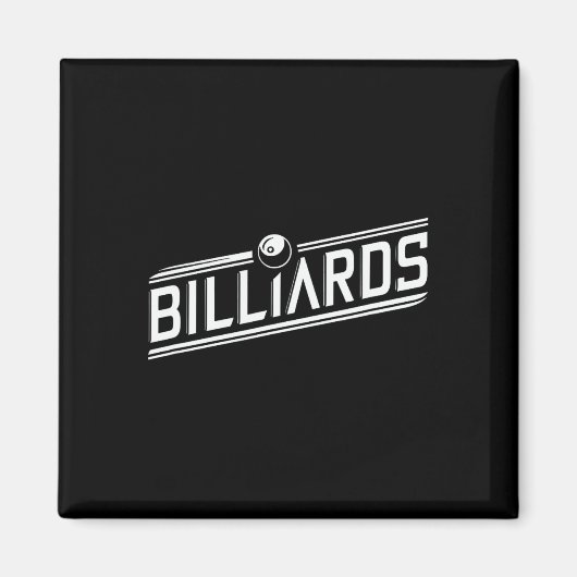 "Billard" - Sleek Angled Design Magnet (Vorne)
