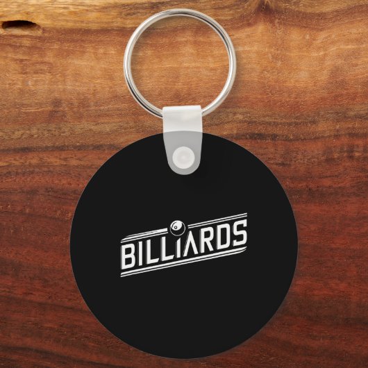 "Billard" - Sleek Angled Design Schlüsselanhänger (Vorderseite)