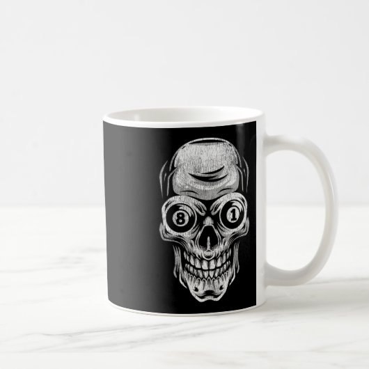 Billard Snooker Player Skull 8 und 9 Kaffeetasse (Rechts)