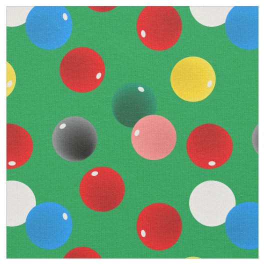 Billard Snooker Pool Balls Muster auf Grün Stoff (Nahaufnahme)