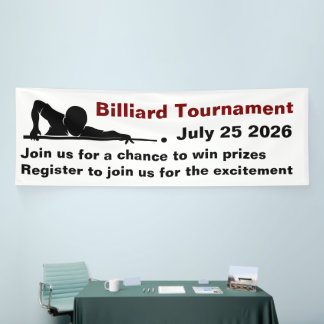 Billard Snooker Turnier Werbebanner Banner
