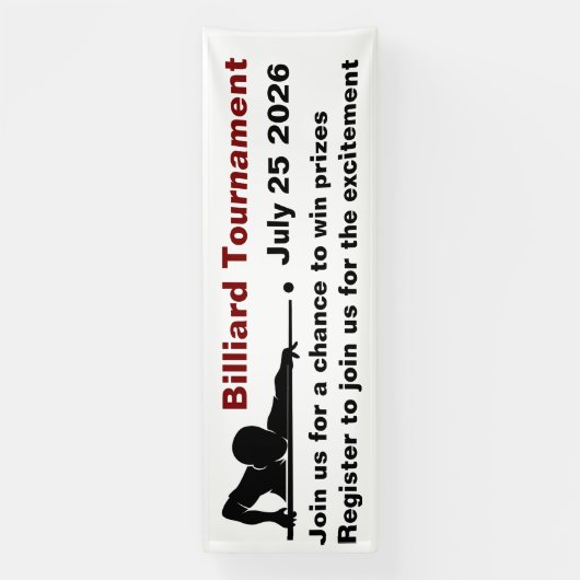 Billard Snooker Turnier Werbebanner Banner (Vertikal)