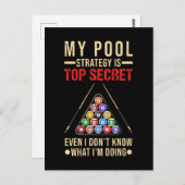 Billard Spaß Funny 8 Ball Player Postkarte (Vorne/Hinten)