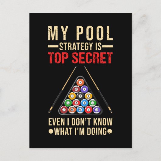 Billard Spaß Funny 8 Ball Player Postkarte (Vorderseite)