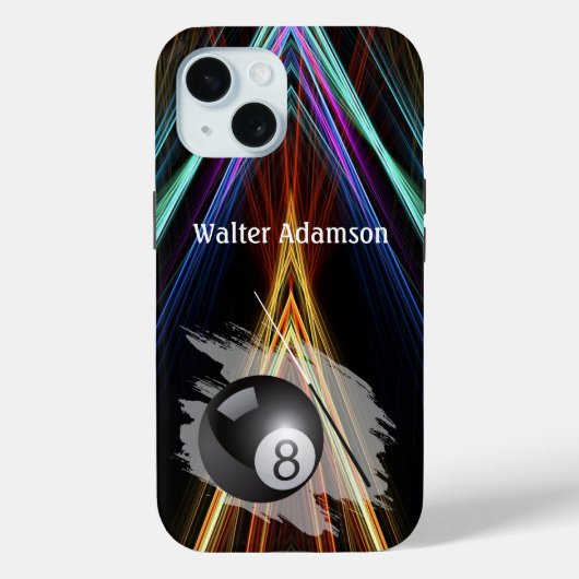 Billard-Sportball und Queue Personalisiere mit Nam Case-Mate iPhone Hülle (Rückseite)