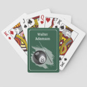 Billard-Sportball und Queue Personalisiere mit Nam Spielkarten (Rückseite)