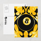 Billard. Stamm. Postkarte (Vorne/Hinten)