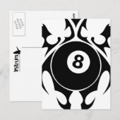 Billard. Stamm. Postkarte (Vorne/Hinten)