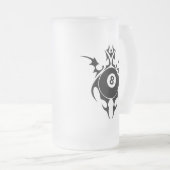 Billard. Stammes- Mattglas Bierglas (VorderseiteRechts)