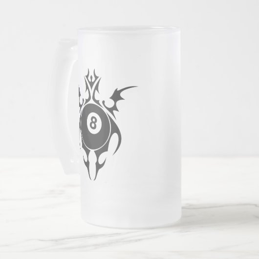 Billard. Stammes- Mattglas Bierglas (Vorderseite Links)