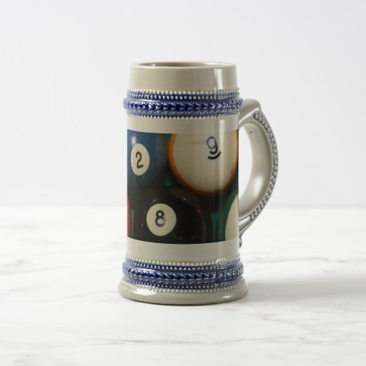 Billard Stein Bierglas (VorderseiteRechts)