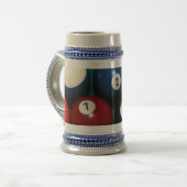Billard Stein Bierglas (Vorderseite Links)