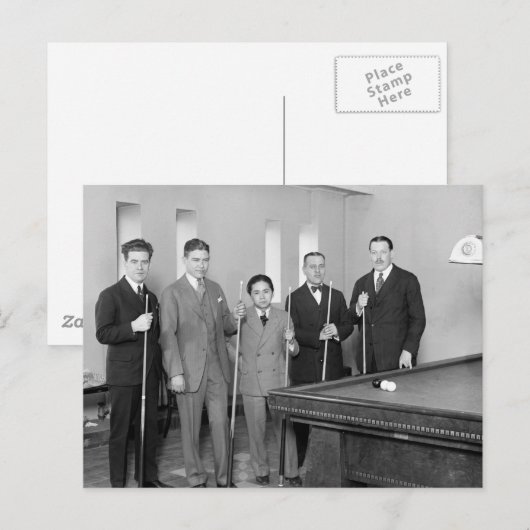 Billard Sterne: 1927 Postkarte (Vorne/Hinten)