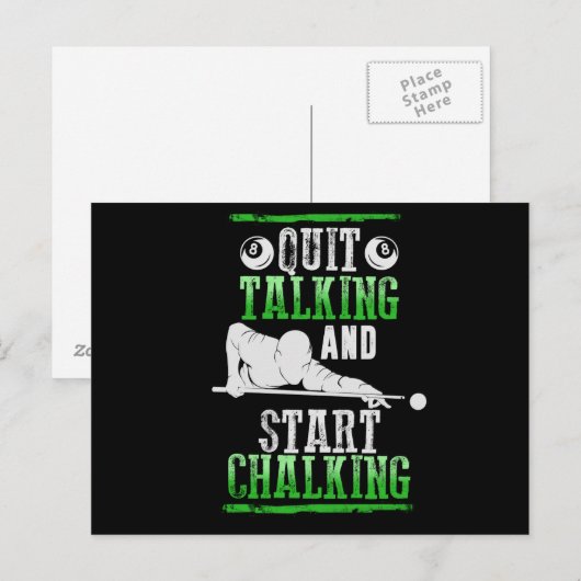 Billard Style Postkarte (Vorne/Hinten)