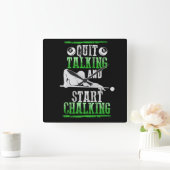 Billard Style Quadratische Wanduhr (Zuhause)