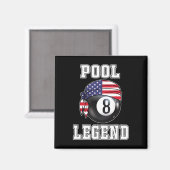 Billard Team 8 Ll Pool Game Player Geschenke für P Magnet (Vorderseite/Rückseite)