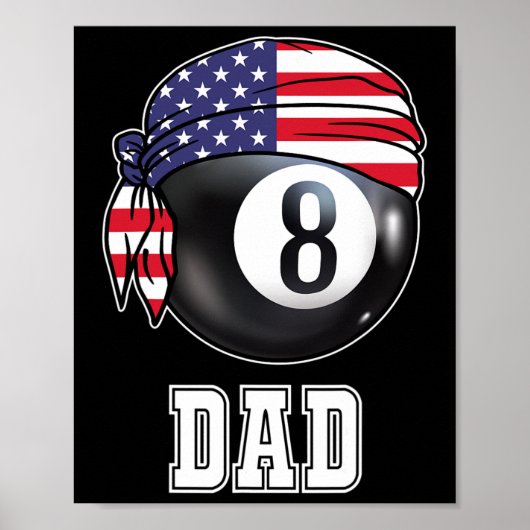 Billard Team 8 Ll Pool Game Player Geschenke für P Poster (Vorne)