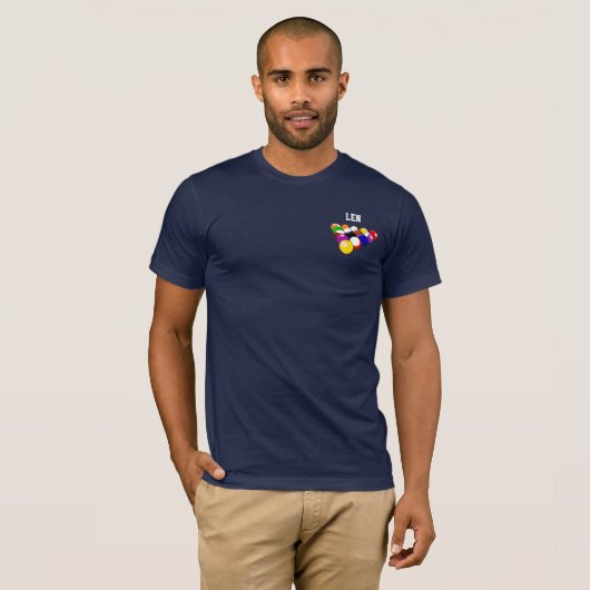 Billard Template Polo Shirt, fertig zum Anpassen (Vorne ganz)