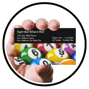 Billard-Themen Visitenkarten Visitenkarte