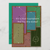 Billard-Tische für Billardtische Einladung (Vorne/Hinten)