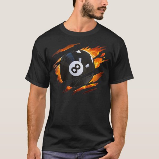 Billard Tshirts Männer 8 Ball Pool Tshirts Pool (Vorderseite)