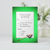 Billard UAWG mit Entree Choice RSVP Karte (Stehend Vorderseite)