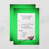 Billard UAWG mit Entree Choice RSVP Karte (Vorne/Hinten)