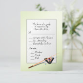Billard UAWG mit Entree Choice RSVP Karte (Stehend Vorderseite)