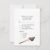 Billard UAWG mit Entree Choice White RSVP Karte (Vorderseite)
